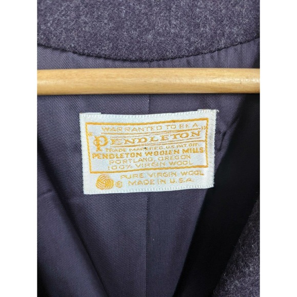 Pendleton Vintage Purple Virgin Wool Blazer - Picture 2 of 6